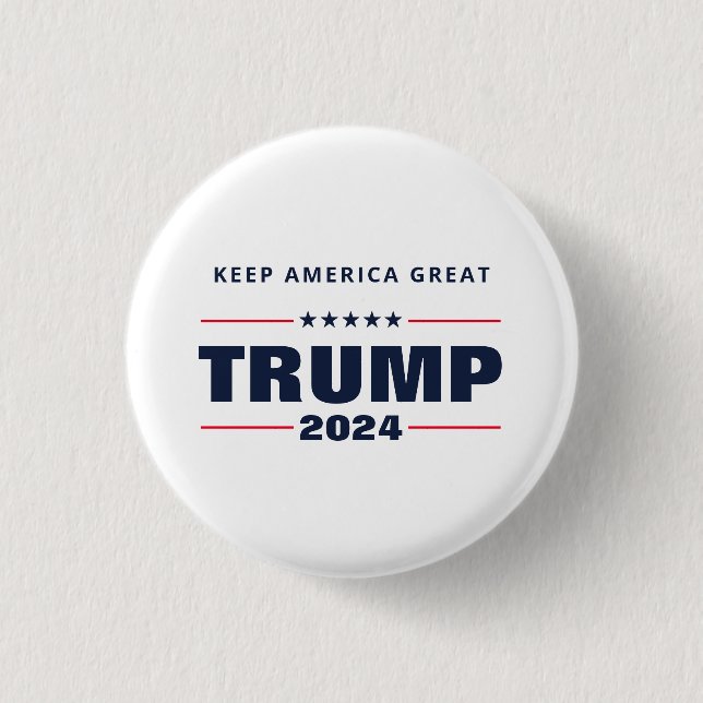 Badge Rond 2,50 Cm Garder l'Amérique grand Trump 2024 (Devant)