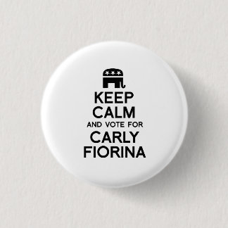 Badge Rond 2,50 Cm Gardez le calme et votez pour Carly Fiorina
