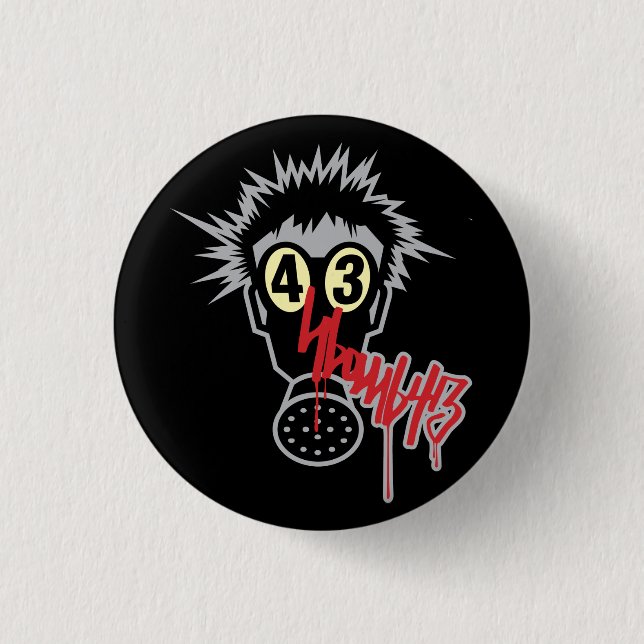 Badge Rond 2,50 Cm Gasmask (Devant)