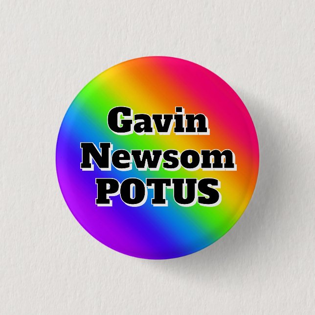 Badge Rond 2,50 Cm Gavin Newsom POTUS (Devant)