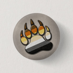 Badge Rond 2,50 Cm Gay Bear Pride Paw