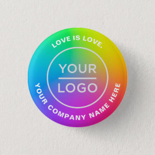 Badge Rond 2,50 Cm Gay Lesbian Pride Arc-en-ciel Drapeau Votre logo d