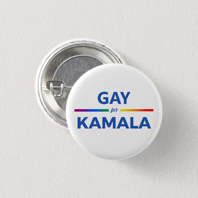 Badge Rond 2,50 Cm Gay pour Kamala Harris (Devant & derrière)