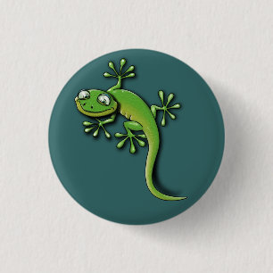 Badge Rond 2,50 Cm Gecko 2