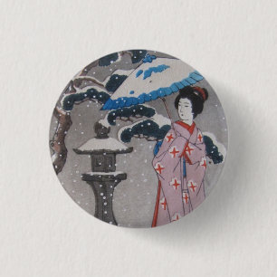 Badge Rond 2,50 Cm Geisha