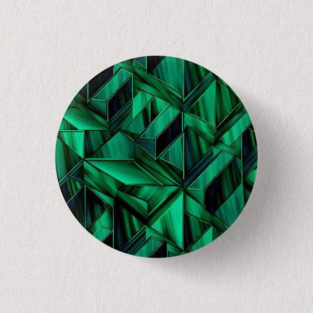 Badge Rond 2,50 Cm Gemstone émeraude précieux inspiré (Devant)