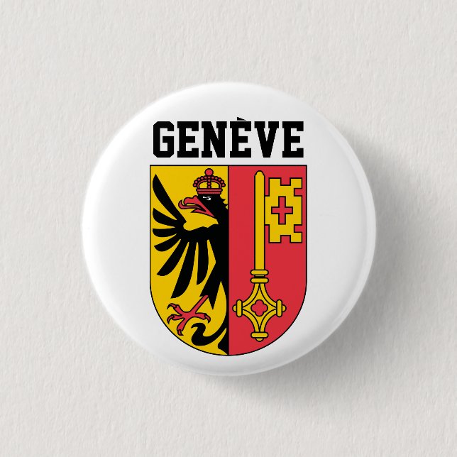 Badge Rond 2,50 Cm Geneva, Switzerland - coat of arms (Devant)