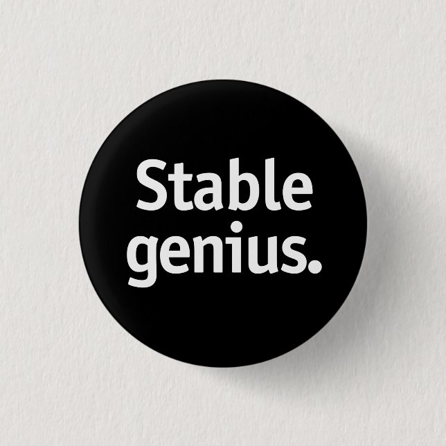 Badge Rond 2,50 Cm Génie stable. (Devant)