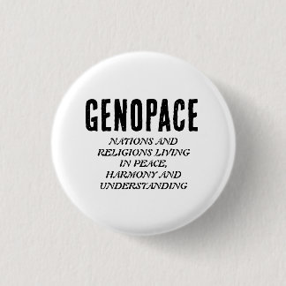 Badge Rond 2,50 Cm GENOPACE Les nations et les religions vivant en pa