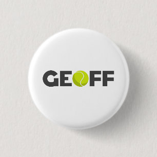 Badge Rond 2,50 Cm Geoff Tennis