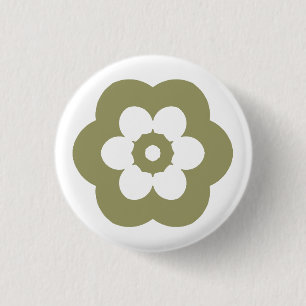 Badge Rond 2,50 Cm Géométrique 290514 (3) - Khaki blanc