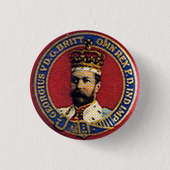 Badge Rond 2,50 Cm George V - Bouton (Devant)