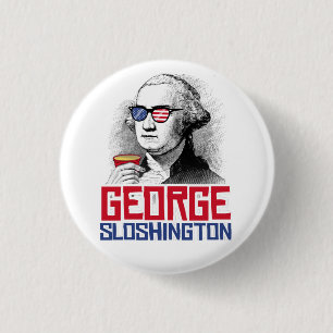Badge Rond 2,50 Cm George Washington Fête Bro