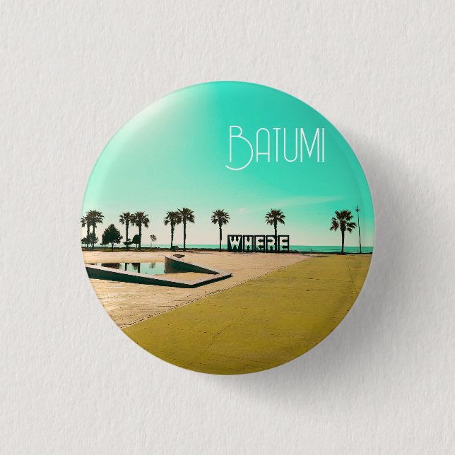 Badge Rond 2,50 Cm Géorgie Batumi Architecture Paysage (Devant)