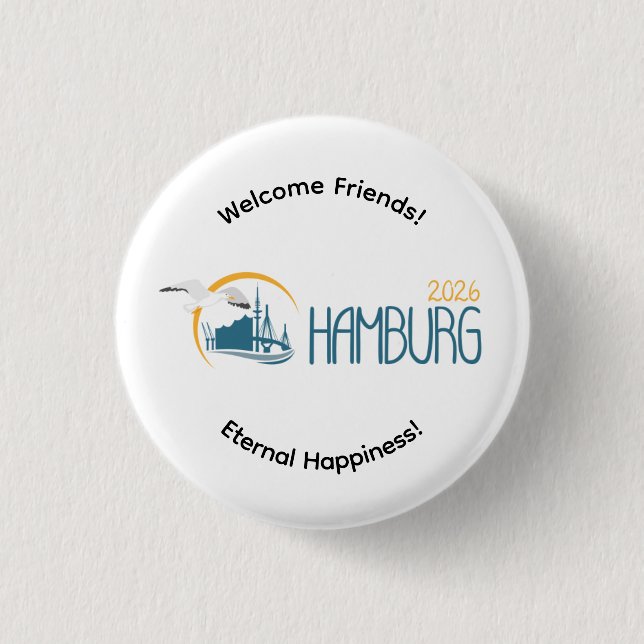 Badge Rond 2,50 Cm Germany 2026 International Convention Pin (Devant)