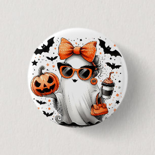 Badge Rond 2,50 Cm Ghost d'Halloween drôle