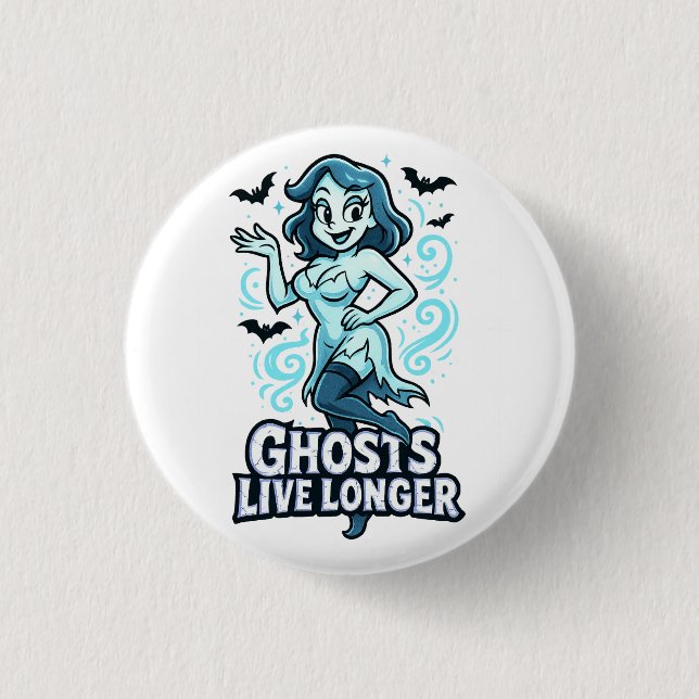 Badge Rond 2,50 Cm Ghost - Ghosts Live Plus Longs (Devant)