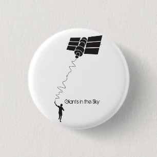 Badge Rond 2,50 Cm Giants dans le ciel goupillent de retour le bouton