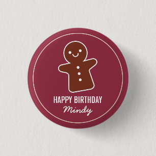 Badge Rond 2,50 Cm Gingerbread Cookie