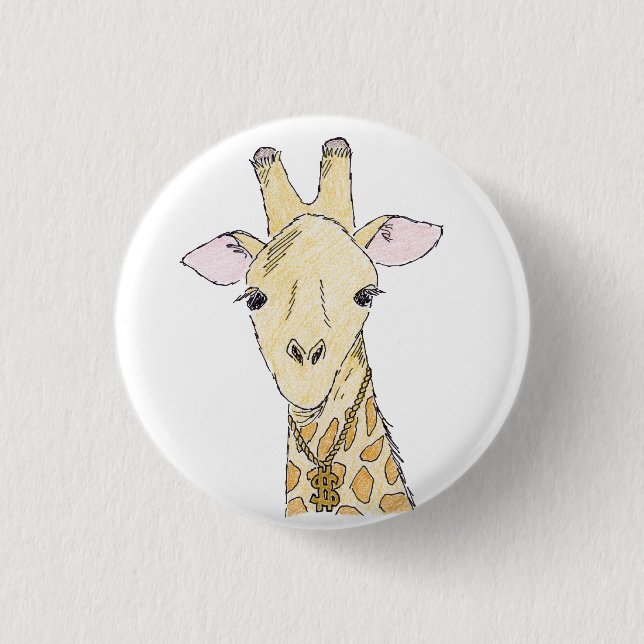 Badge Rond 2,50 Cm girafe (Devant)