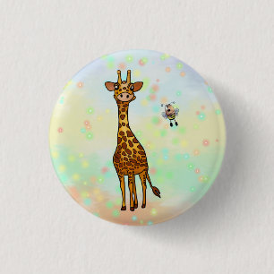 Badge Rond 2,50 Cm Girafe