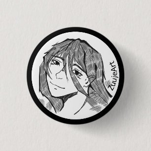 Badge Rond 2,50 Cm Girl, anime, linéart