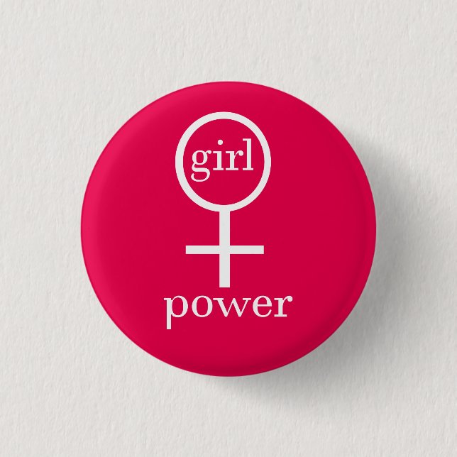 Badge Rond 2,50 Cm Girl Power (Devant)