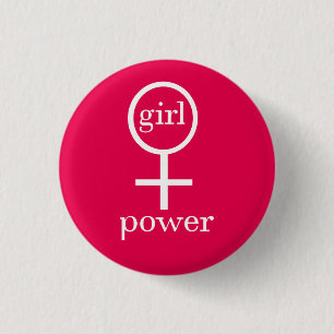 Badge Rond 2,50 Cm Girl Power