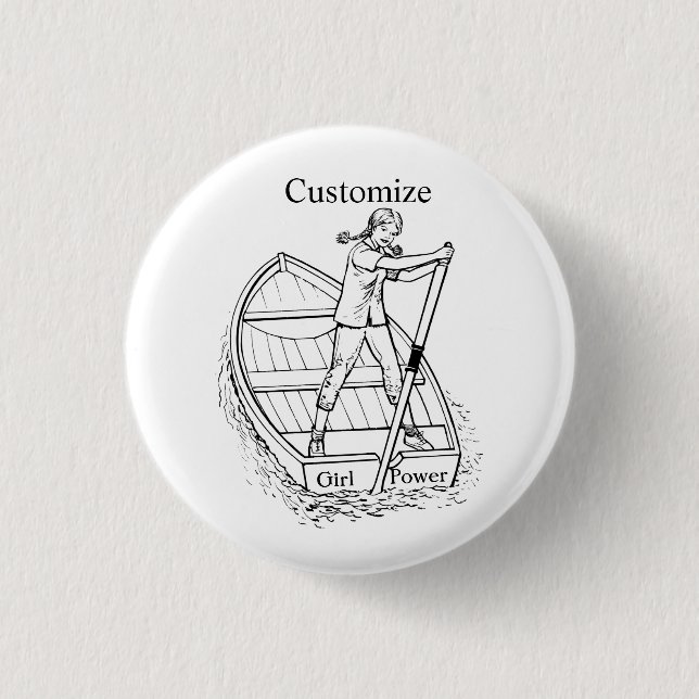 Badge Rond 2,50 Cm Girl Power Sculling Boat Thunder_Cove (Devant)