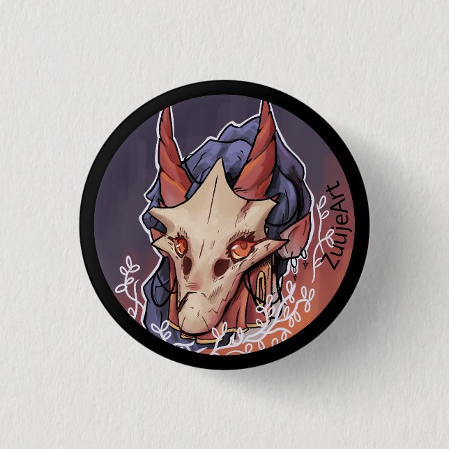 Badge Rond 2,50 Cm Girl, venir Masked, (Devant)
