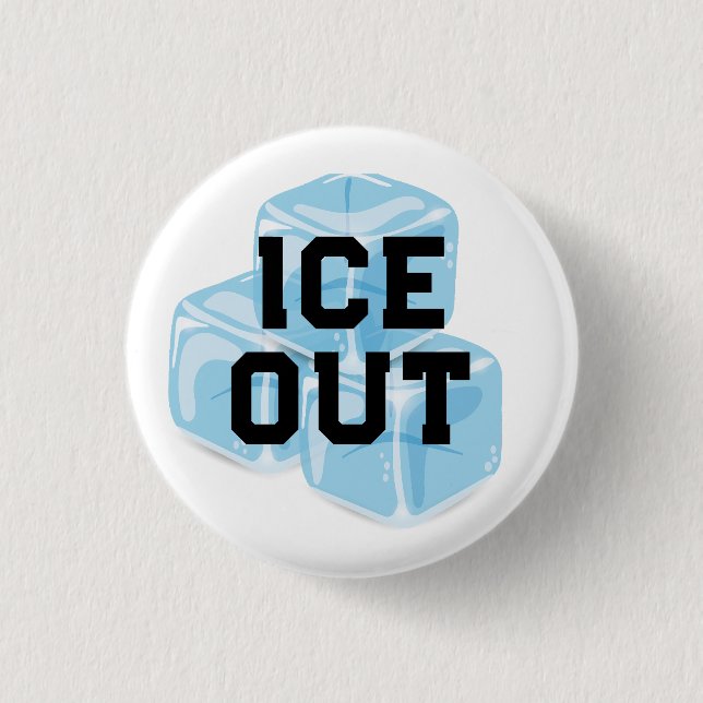 Badge Rond 2,50 Cm Glace bleue de déglacage (Devant)