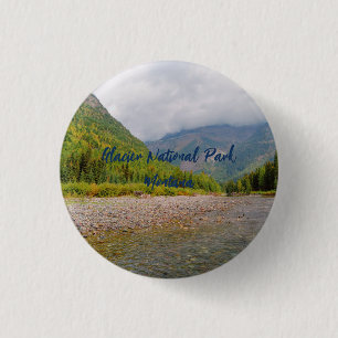 Badge Rond 2,50 Cm Glacier National Park Montana personnalisable
