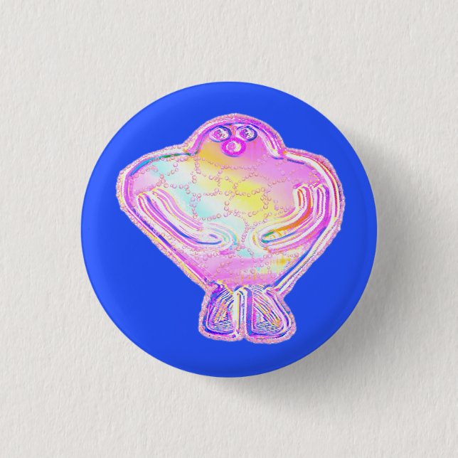 Badge Rond 2,50 Cm Glick the Golem (Devant)