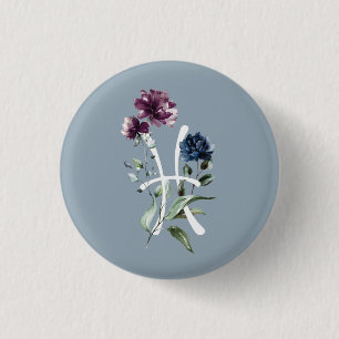 Badge Rond 2,50 Cm Glyphe de Pisces Zodiac