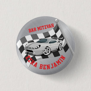 Badge Rond 2,50 Cm Go-kart Car Racing Bar Mitzvah