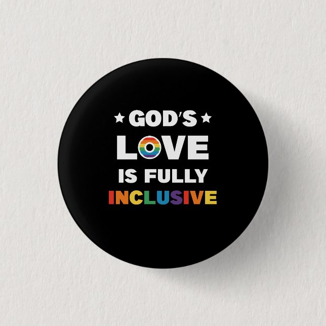 Badge Rond 2,50 Cm God's Love Is (Devant)