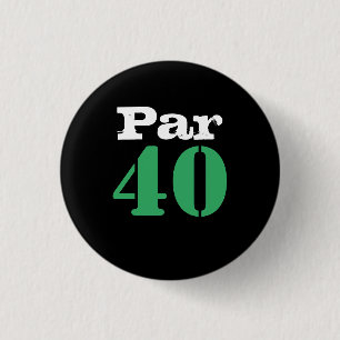 Badge Rond 2,50 Cm Golf 40e anniversaire avec numéro par quarante