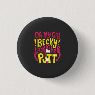 Badge Rond 2,50 Cm Golf - Oh Mon Dieu Becky