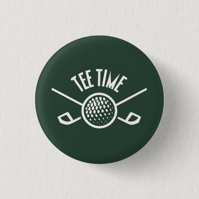 Badge Rond 2,50 Cm Golfers Tee Time (Devant)
