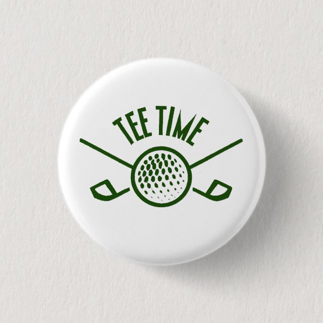 Badge Rond 2,50 Cm Golfers Tee Time (Devant)