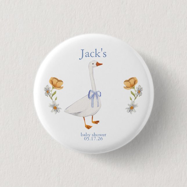 Badge Rond 2,50 Cm gosling blue (Devant)