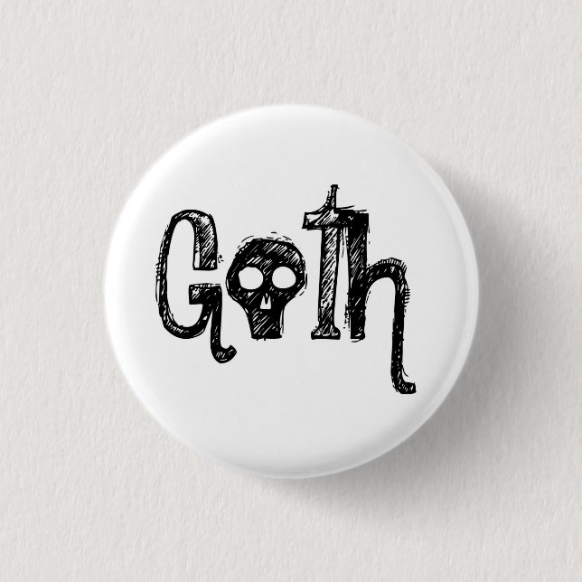 Badge Rond 2,50 Cm Goth (Devant)