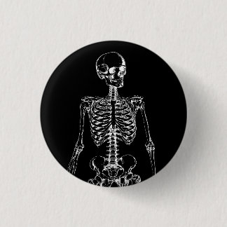 BADGE ROND 2,50 CM GOTHIC SKELETON