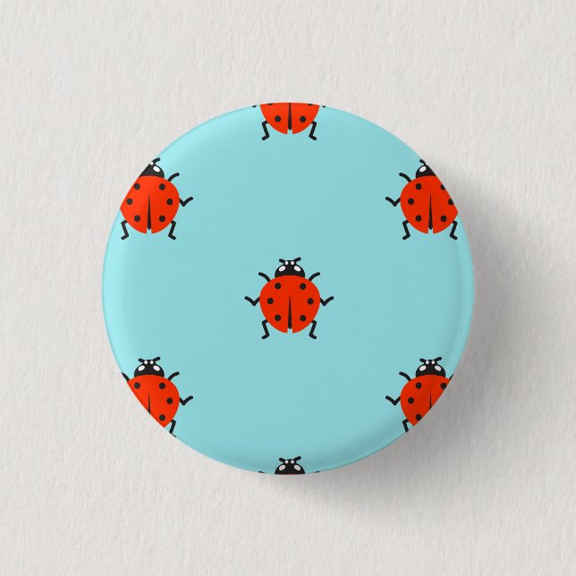 Badge Rond 2,50 Cm goupille de coccinelle (Devant)