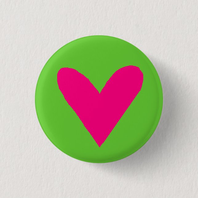 Badge Rond 2,50 Cm goupille de coeur (Devant)