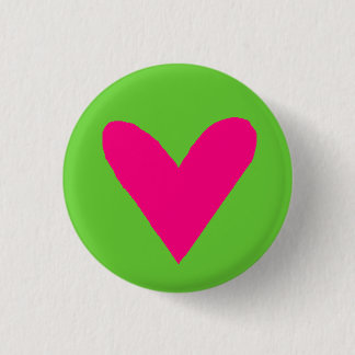 Badge Rond 2,50 Cm goupille de coeur