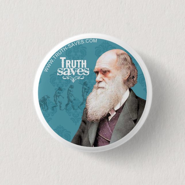Badge Rond 2,50 Cm Goupille de Darwin (Devant)