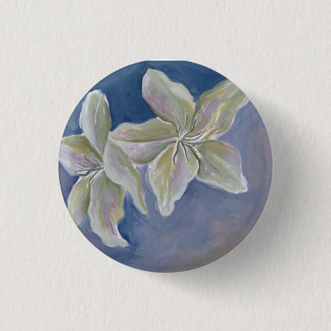 Badge Rond 2,50 Cm goupille de fleur de lis (Devant)