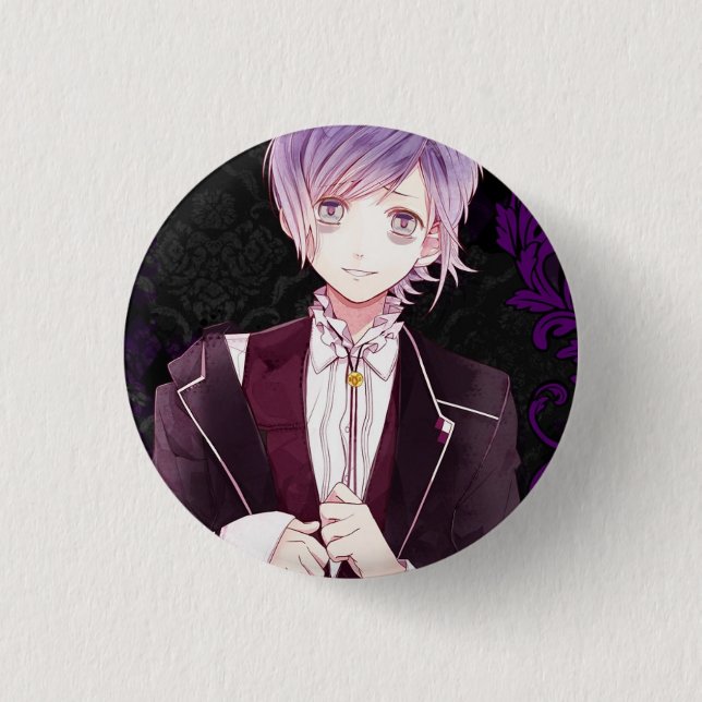 Badge Rond 2,50 Cm Goupille Diabolik Lovers Kanato (Devant)
