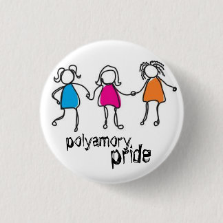 Badge Rond 2,50 Cm goupille polyamory de fierté